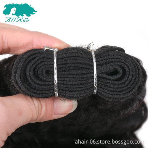 Allrun factory wholesale unprocessed italian curly human hair deep wave remy hair